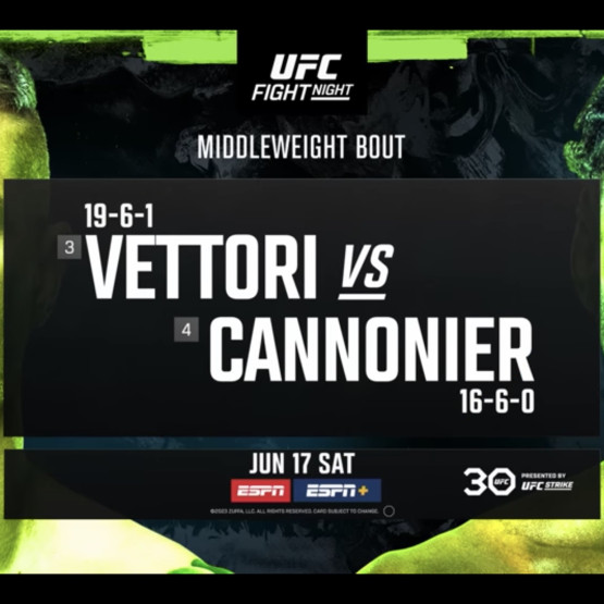 UFC Vegas 75: Vettori vs. Cannonier – oficjalny trailer